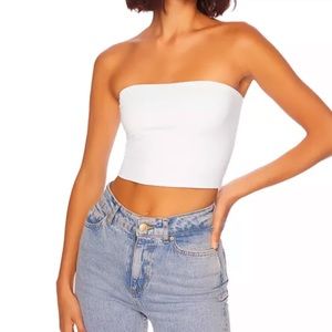 White tube crop top